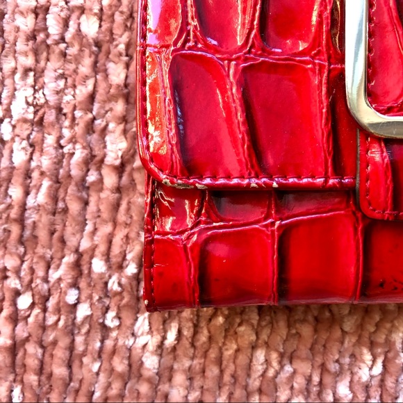Red Faux Reptile Leather Wallet - Picture 7 of 7